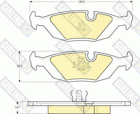 Girling 6110682 - Тормозные колодки, дисковые, комплект autospares.lv