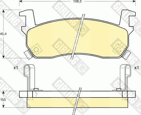 Girling 6110049 - Тормозные колодки, дисковые, комплект autospares.lv