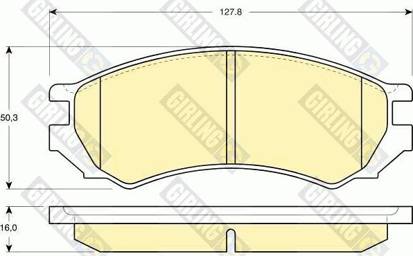 Girling 6110059 - Тормозные колодки, дисковые, комплект autospares.lv