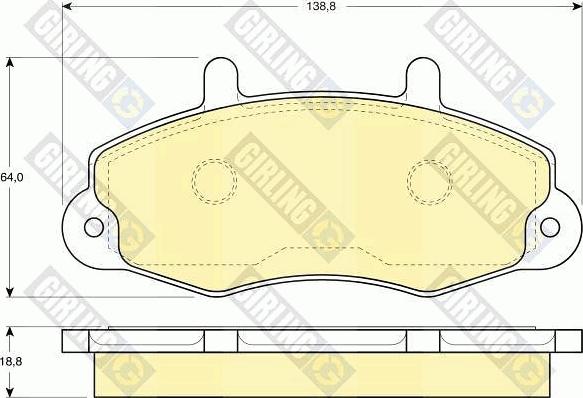 Girling 6110844 - Тормозные колодки, дисковые, комплект autospares.lv