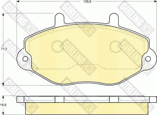 Girling 6110804 - Тормозные колодки, дисковые, комплект autospares.lv