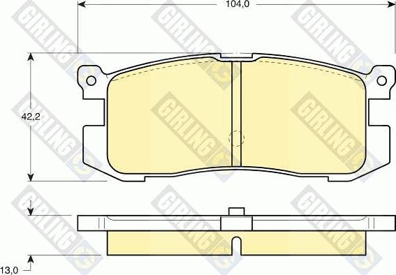 Girling 6110259 - Тормозные колодки, дисковые, комплект autospares.lv