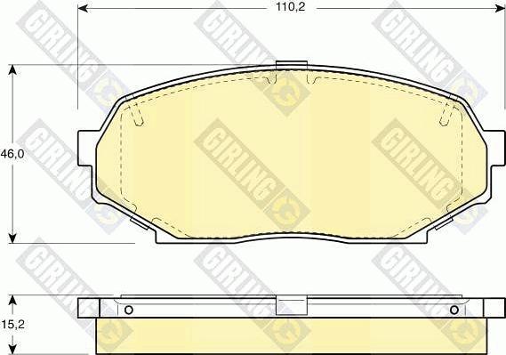 Girling 6110289 - Тормозные колодки, дисковые, комплект autospares.lv