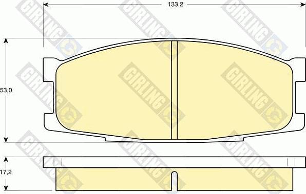 Girling 6110229 - Тормозные колодки, дисковые, комплект autospares.lv