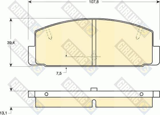 Girling 6110279 - Тормозные колодки, дисковые, комплект autospares.lv