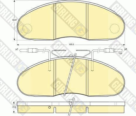 Girling 6110773 - Тормозные колодки, дисковые, комплект autospares.lv