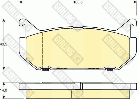 Girling 6111409 - Тормозные колодки, дисковые, комплект autospares.lv