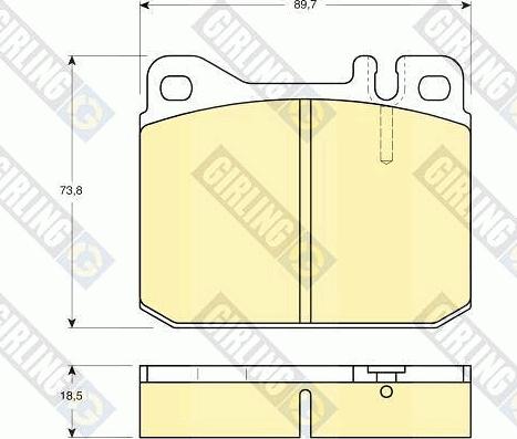 Girling 6111032 - Тормозные колодки, дисковые, комплект autospares.lv