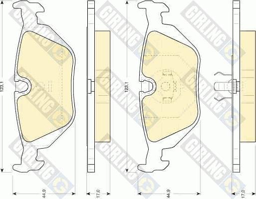 Girling 6111892 - Тормозные колодки, дисковые, комплект autospares.lv