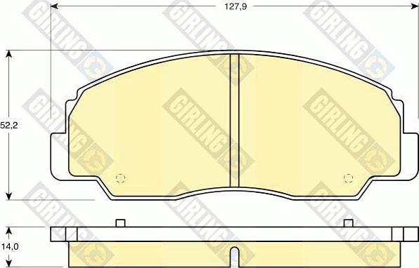 Girling 6111349 - Тормозные колодки, дисковые, комплект autospares.lv