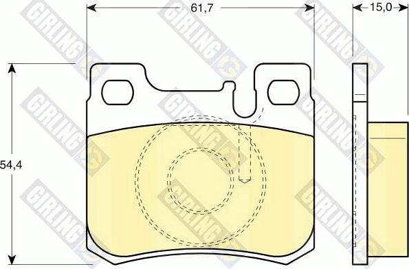 Girling 6111302 - Тормозные колодки, дисковые, комплект autospares.lv