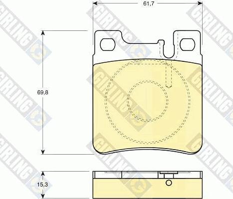 Girling 6111232 - Тормозные колодки, дисковые, комплект autospares.lv