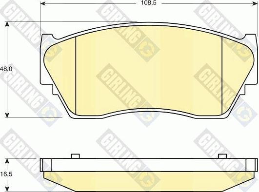 Girling 6111709 - Тормозные колодки, дисковые, комплект autospares.lv