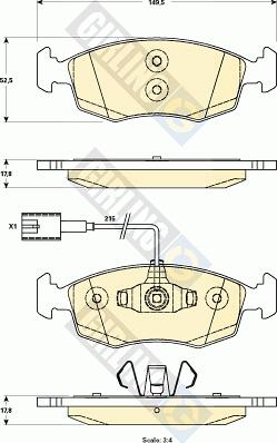 Girling 6118992 - Тормозные колодки, дисковые, комплект autospares.lv