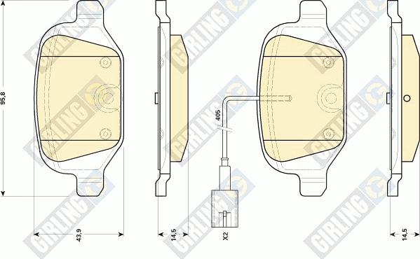 Girling 6118941 - Тормозные колодки, дисковые, комплект autospares.lv