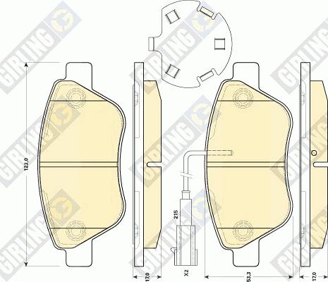 Girling 6118914 - Тормозные колодки, дисковые, комплект autospares.lv