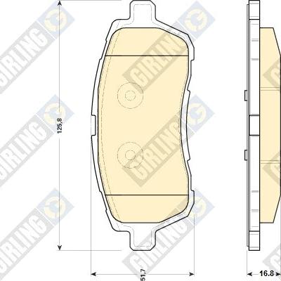 Girling 6118939 - Тормозные колодки, дисковые, комплект autospares.lv