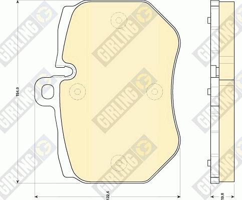 Girling 6118489 - Тормозные колодки, дисковые, комплект autospares.lv