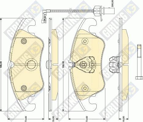 Girling 6118051 - Тормозные колодки, дисковые, комплект autospares.lv