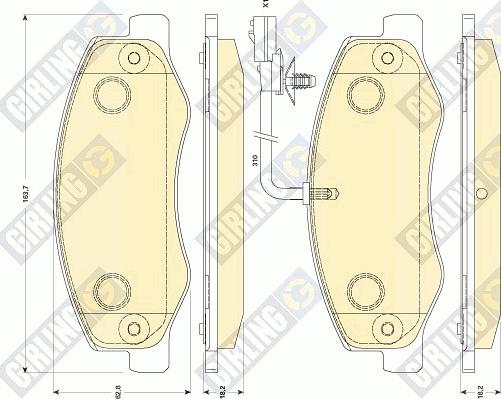 Girling 6118859 - Тормозные колодки, дисковые, комплект autospares.lv