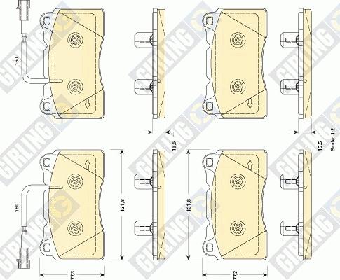 Girling 6118889 - Тормозные колодки, дисковые, комплект autospares.lv