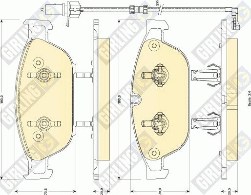 Girling 6118832 - Тормозные колодки, дисковые, комплект autospares.lv