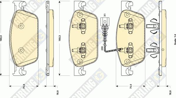 Girling 6118872 - Тормозные колодки, дисковые, комплект autospares.lv