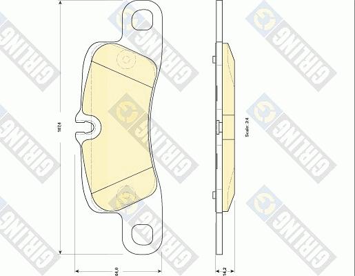 Girling 6118399 - Тормозные колодки, дисковые, комплект autospares.lv