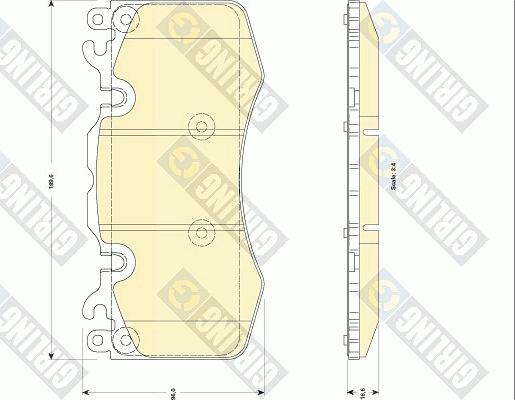 Girling 6118349 - Тормозные колодки, дисковые, комплект autospares.lv