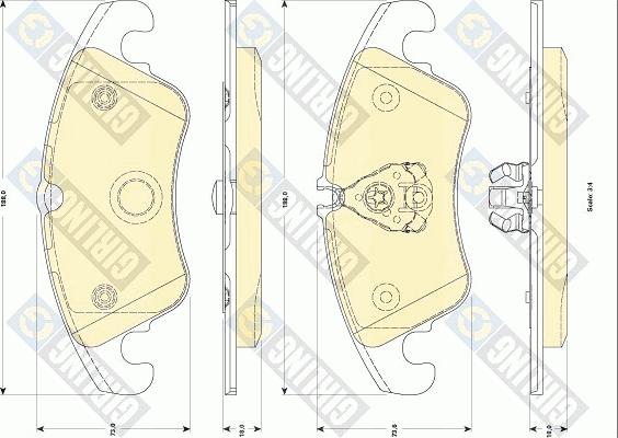 Girling 6118331 - Тормозные колодки, дисковые, комплект autospares.lv