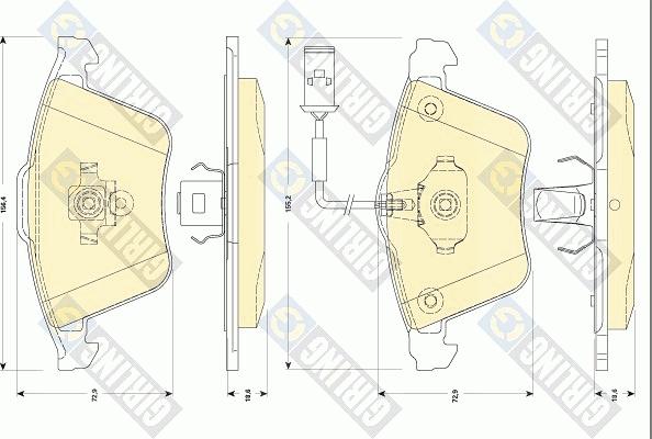 Girling 6118322 - Тормозные колодки, дисковые, комплект autospares.lv