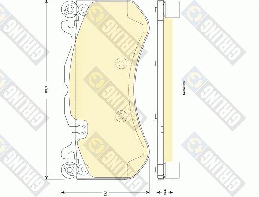 Girling 6118379 - Тормозные колодки, дисковые, комплект autospares.lv