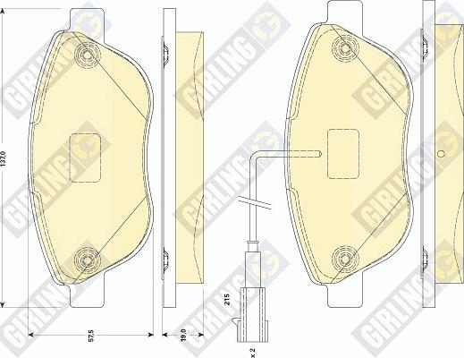 Girling 6118294 - Тормозные колодки, дисковые, комплект autospares.lv