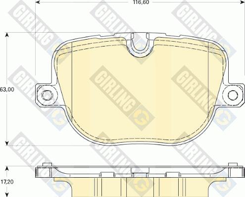 Girling 6118241 - Тормозные колодки, дисковые, комплект autospares.lv