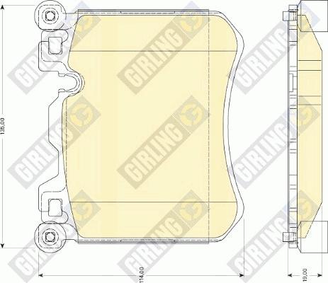 Girling 6118269 - Тормозные колодки, дисковые, комплект autospares.lv