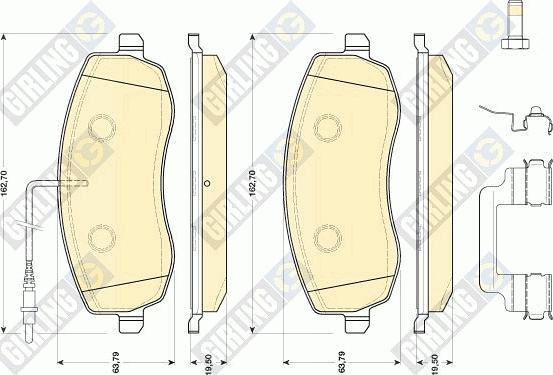 Girling 6118201 - Тормозные колодки, дисковые, комплект autospares.lv