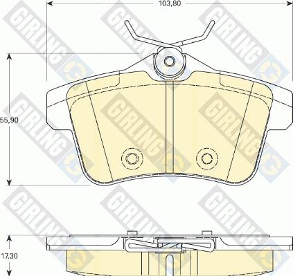 Girling 6118281 - Тормозные колодки, дисковые, комплект autospares.lv