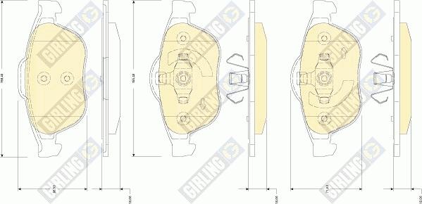 Girling 6118232 - Тормозные колодки, дисковые, комплект autospares.lv