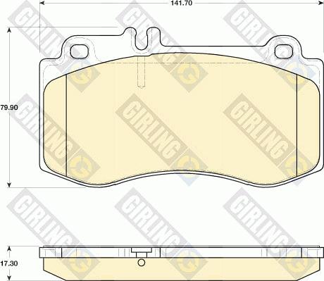 Girling 6118229 - Тормозные колодки, дисковые, комплект autospares.lv