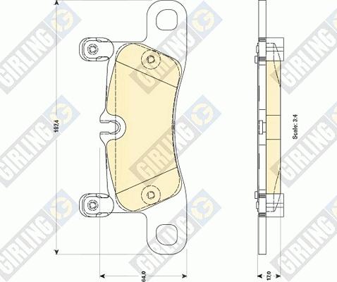 Girling 6118769 - Тормозные колодки, дисковые, комплект autospares.lv