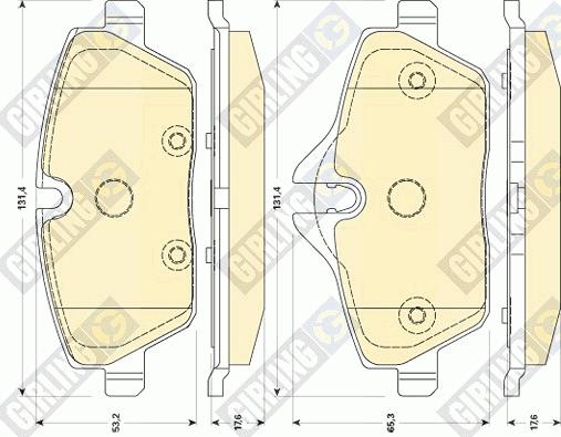 Girling 6118701 - Тормозные колодки, дисковые, комплект autospares.lv