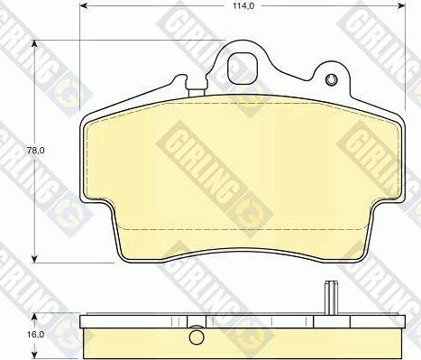 Girling 6113949 - Тормозные колодки, дисковые, комплект autospares.lv