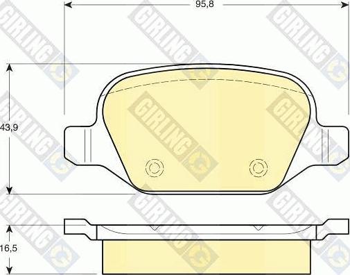 Girling 6113961 - Тормозные колодки, дисковые, комплект autospares.lv