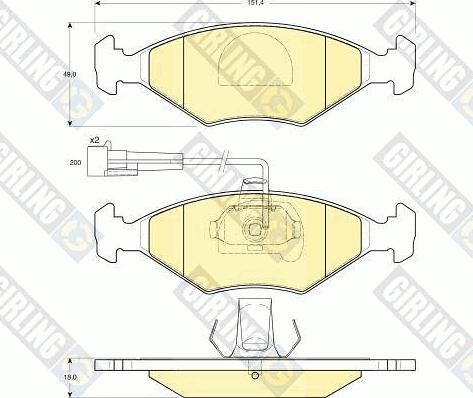 Girling 6113932 - Тормозные колодки, дисковые, комплект autospares.lv