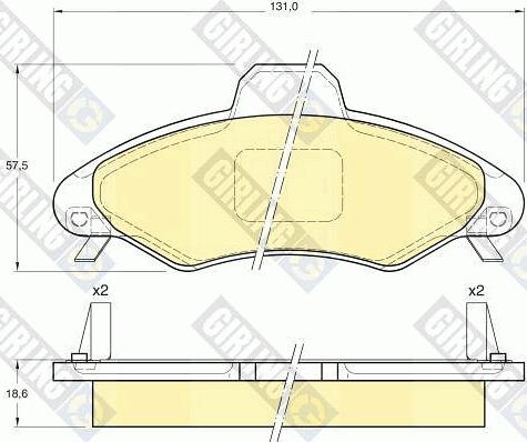 Girling 6113493 - Тормозные колодки, дисковые, комплект autospares.lv