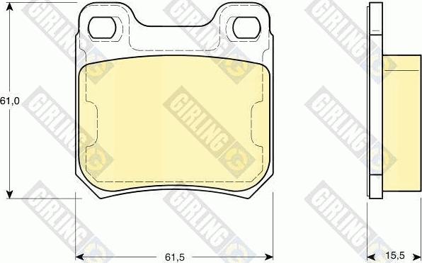 Girling 6113462 - Тормозные колодки, дисковые, комплект autospares.lv