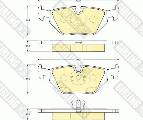 Girling 6113432 - Тормозные колодки, дисковые, комплект autospares.lv