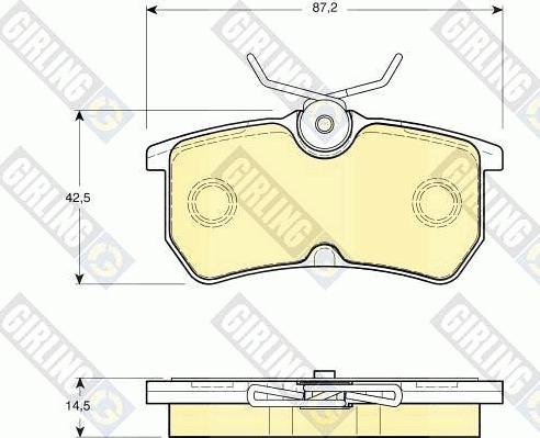 Girling 6113541 - Тормозные колодки, дисковые, комплект autospares.lv