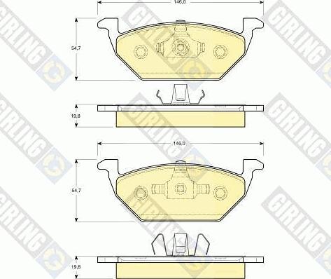 Girling 6113575 - Тормозные колодки, дисковые, комплект autospares.lv