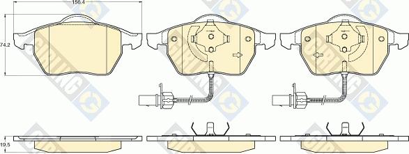 Girling 6113072 - Тормозные колодки, дисковые, комплект autospares.lv